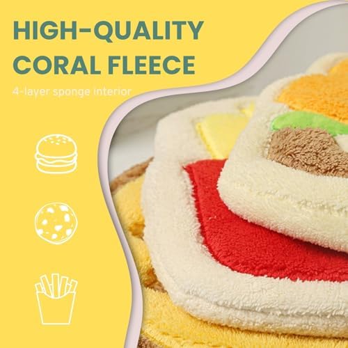 Cute Reusable Hand Towels with Hanging Loop for Bathroom Kitchen