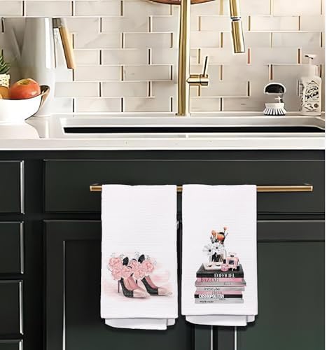 Stylish Pink Hand Towels for Girls Bathroom Accessories Premium Cotton Towels
