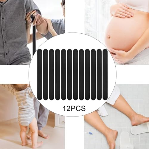 4X 12 Pieces Shower Anti-Skid Stickers for Bath Tub and Kids