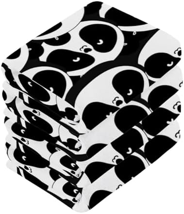 Cute Panda Washcloth Set Soft Absorbent