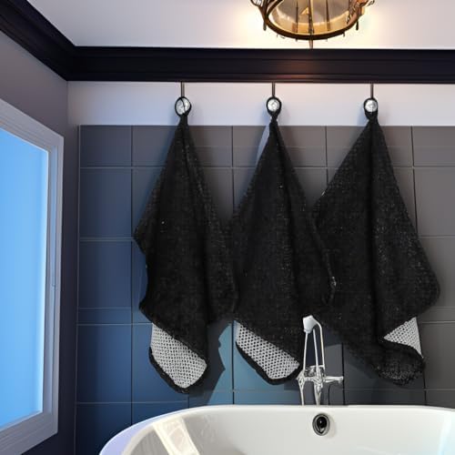 3-Piece Exfoliating Microfiber Face Body Bath Towels