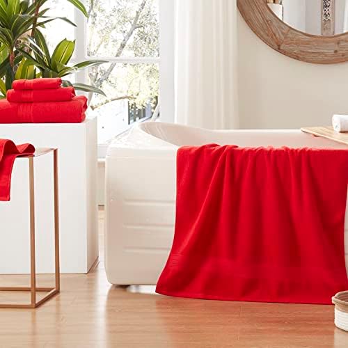 Luxury Red Bath Towel Set for a Perfect Bathroom Experience