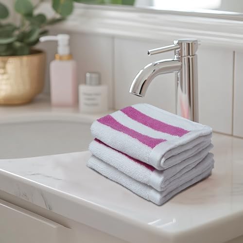 Original Kids Washcloth Set Cabana Stripe 12 x 12 Soft Absorbent