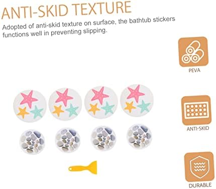8-Piece Non-Slip Bathtub Stickers for Safe Bathing