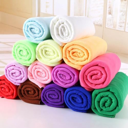 PrettyZoom Extra Large Red Bath Towels for Beach Spa Travel