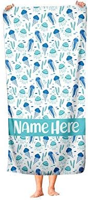 Personalized Corner Unique Design Jellyfish Beach Towels