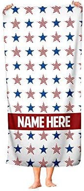 Extra Large Personalized American USA July 4th Towel