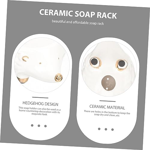 PRETTYZOOM Ceramic Hedgehog Soap Holder Elevate Your Bathroom decor