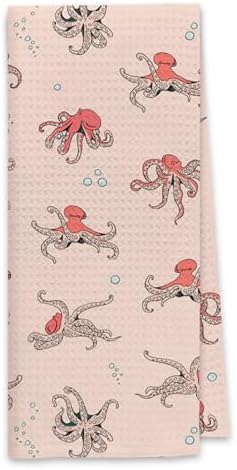 Dibor Cartoon Octopus Kitchen Towels 16x24 Inches