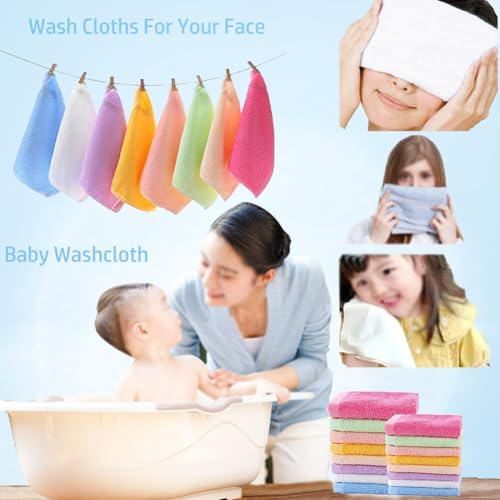 Multicolor Soft Washcloths Set for Baby Adults