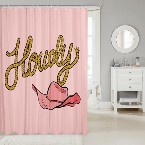 Feelyou Pink Cowgirl Bath Curtain 72x72-Inch