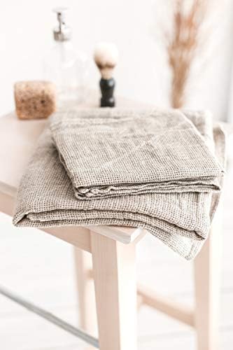 Premium 4-Piece 100 Flax Towels Set - Eco-Friendly Soft Durable