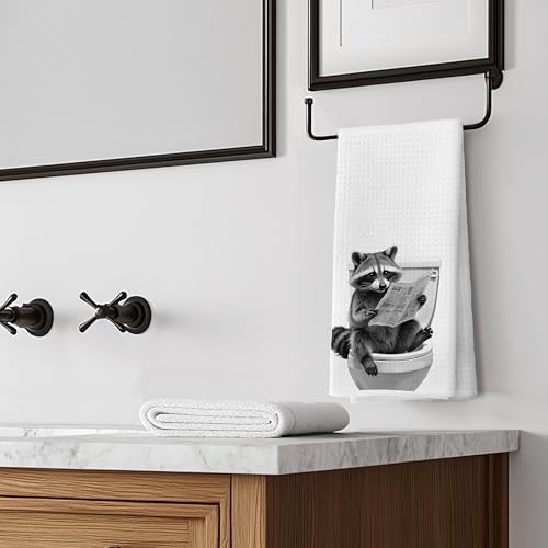 Funny Raccoon Hand Towels for Bathroom KitchenRaccoon Lovers Best Friend