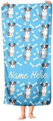 Personalized Pet Schnauzer Towels - Extra Large Customizable Machine Washable