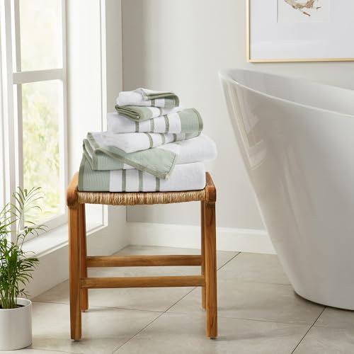 Elegant Sage Green Bath Towel Set
