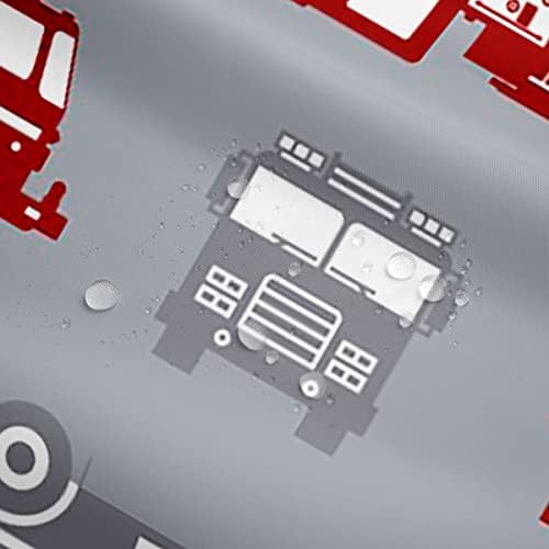 Erose 3D Fire Truck Bath Curtain
