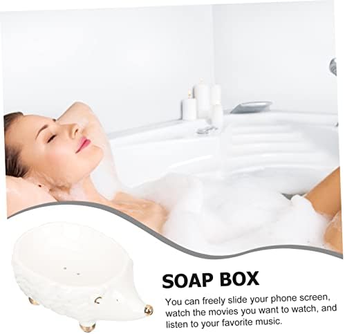 PRETTYZOOM Ceramic Hedgehog Soap Holder Elevate Your Bathroom decor
