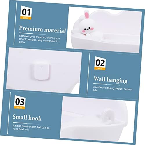 Soofecoom Bath Tray Holder for Kids on Wall - Easy to Clean Secure