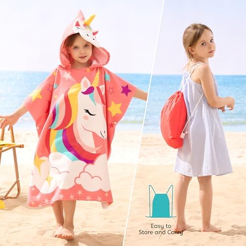 Quick Dry Double Thickness Hooded Beach Towel for Kids