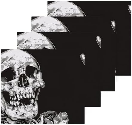 PaChyLuu Skeleton Middle Finger Washcloths Set of 2 - 12x12 Inch Cotton Towel