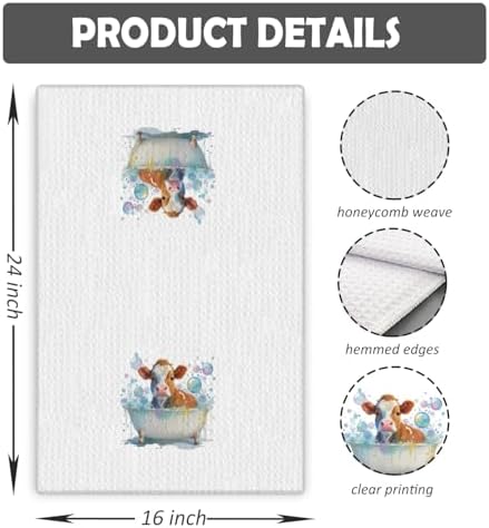 COWEB Funny Cow Bathroom Towels Set 2 x 44