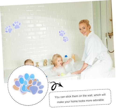 6 Adorable Dog Footprint Slip Stickers for bathtub shower safety