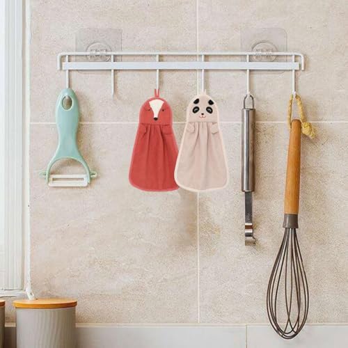Snadulor 6 Pcs Cute Animal Kids Hand Towels for Home Kitchen