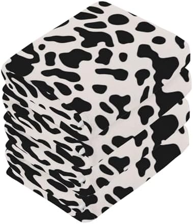 Cow Print Washcloths 2 Pack Soft Absorbent Baby Face Towels