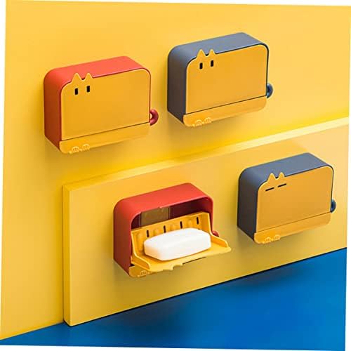 Anneome Wall-Mounted Bar Soap Holder with Lid Waterproof Easy to Clean