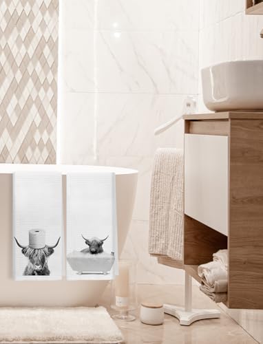 XUNLURY Funny Cow Towels Set