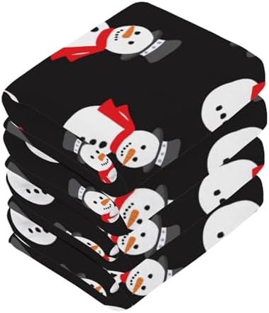 Christmas Snowman Washcloths 2 Pack Soft Absorbent Towels