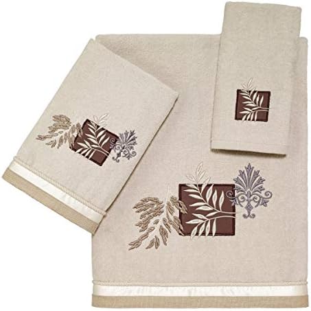 Avanti Linens 3pc Towel Set Soft Absorbent Cotton Towels Serenity Collection