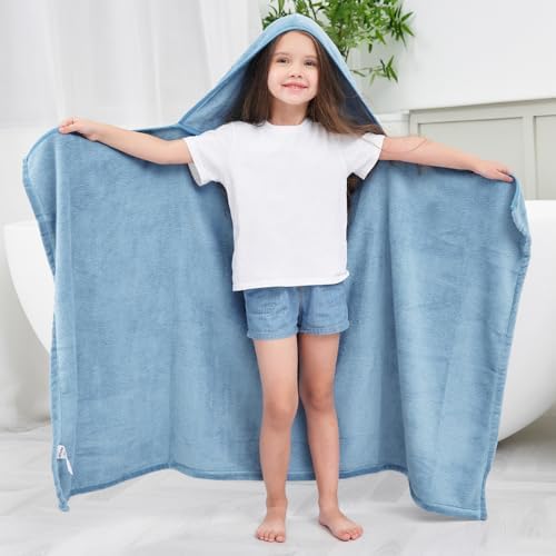 Hiturbo 2Pcs Kids Fleece Hooded Towel