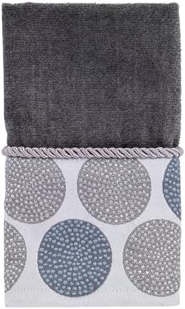 Avanti Linens - 3-Piece Towel Set Dotted Circles Collection Nickel