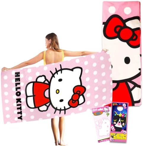 Hello Kitty Beach Towel Set for Kids and Adults 27x54 inches