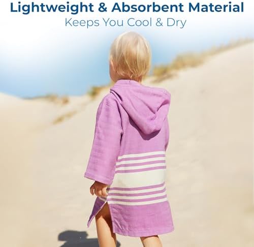 Kids Bathrobe with Hood and Zip-Up Design