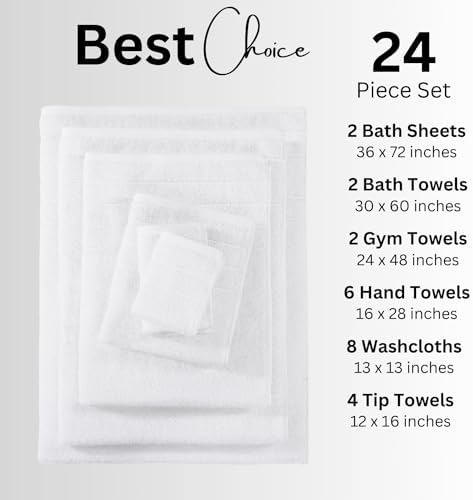 Casa Platino 24 Piece Cotton Towel Set