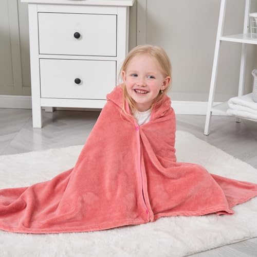 Hiturbo Kids Trendy Pool Beach Towel for 3-12 Yrs Pink Rabbit