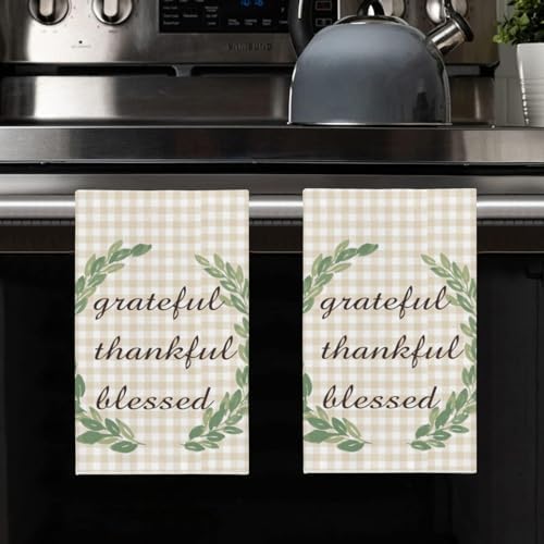 Gratitude Hand Towels Beyond ORDINARY 16x24 Set of 2