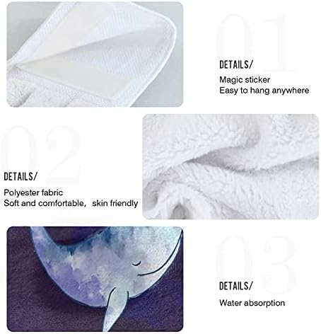 Visesunny Whisl Phone Blue Pattern 2-Piece Hand Towels