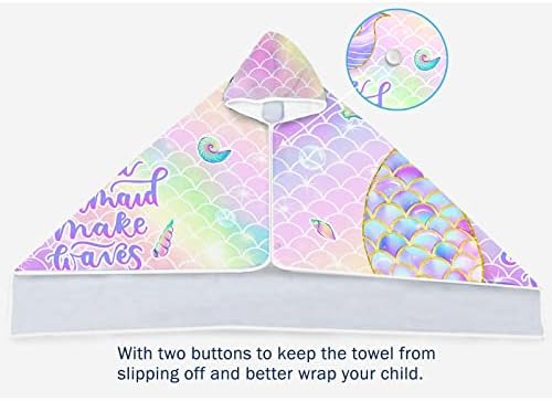 Bonsai Tree Mermaid Beach Towel Kids bath Hooded Poncho 30 x 50