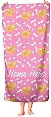 Personalized Oversized Pet Pomeranian Towels for Kids and Adults