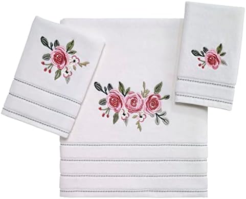 Elegant 3-Piece Cotton Towel Set - Spring Garden Collection