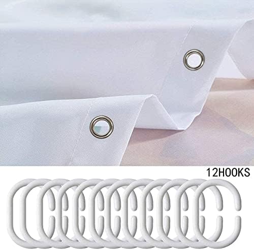Castle Fairy Halloween Ghost Shower Curtain with 12 Hooks