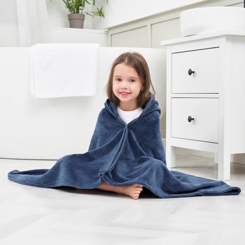 Hiturbo 2Pcs Kids Fleece Hooded Towel
