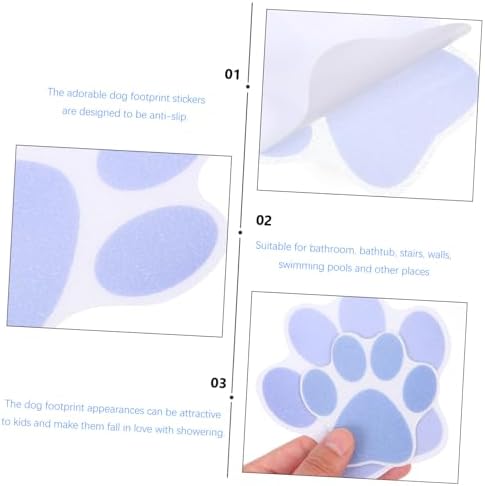 6 Adorable Dog Footprint Slip Stickers for bathtub shower safety
