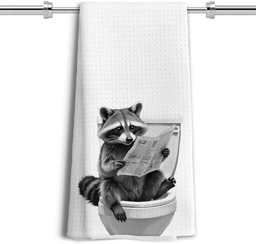 Funny Raccoon Hand Towels for Bathroom KitchenRaccoon Lovers Best Friend