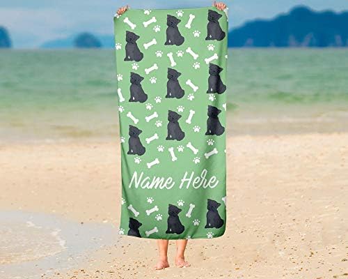 Personalized Extra-Large Pug Towels for Kids