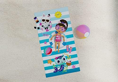 Franco DreamWorks Gabbys Dollhouse Super Soft Cotton Beach Towel
