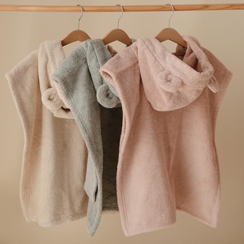 Mushie Poncho Towel for Kids organic Terry Cotton Ages 1-3
